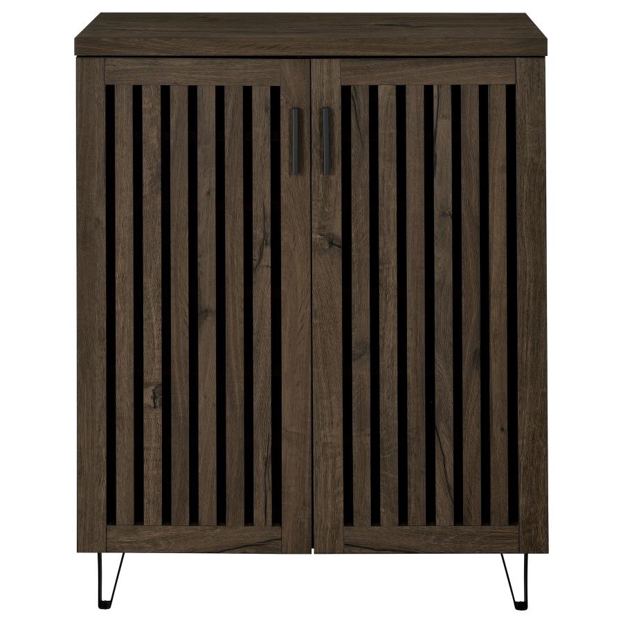 Brixton 2-door Entryway Shoe Storage Cabinets Smoked Oak-4
