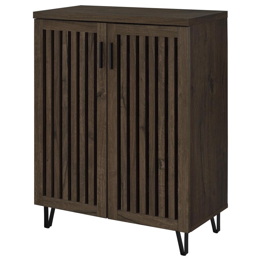 Brixton 2-door Entryway Shoe Storage Cabinets Smoked Oak-5