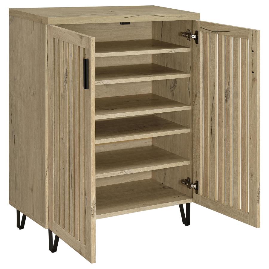 Brixton 2-door Entryway Shoe Storage Cabinets White Oak-zoom-3