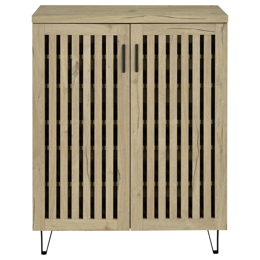 Brixton 2-door Entryway Shoe Storage Cabinets White Oak-4