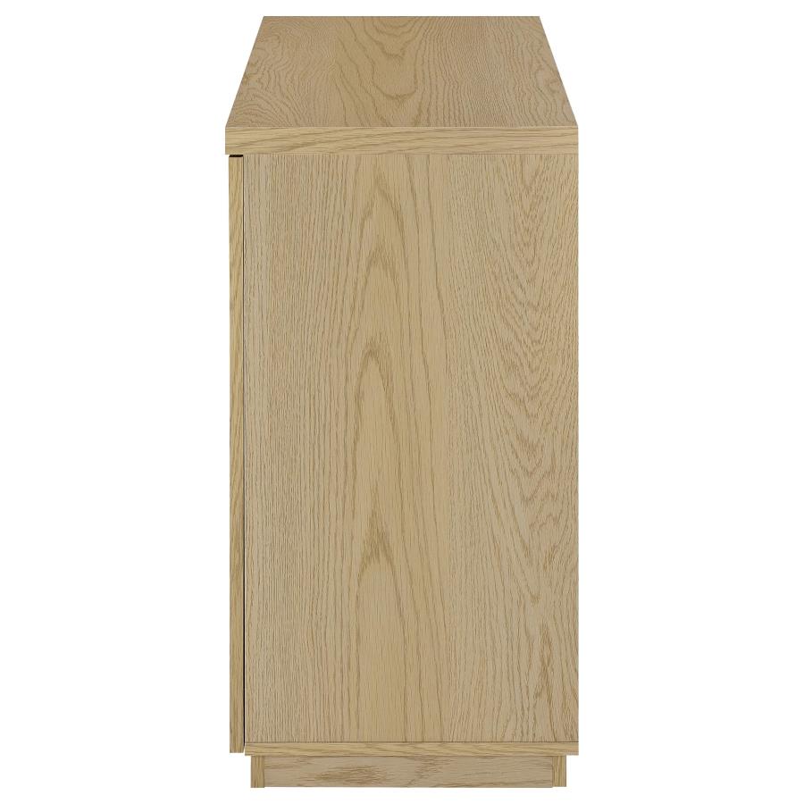 Tilbury 2-door Glass Front Accent Display Cabinet Light Oak-zoom-6