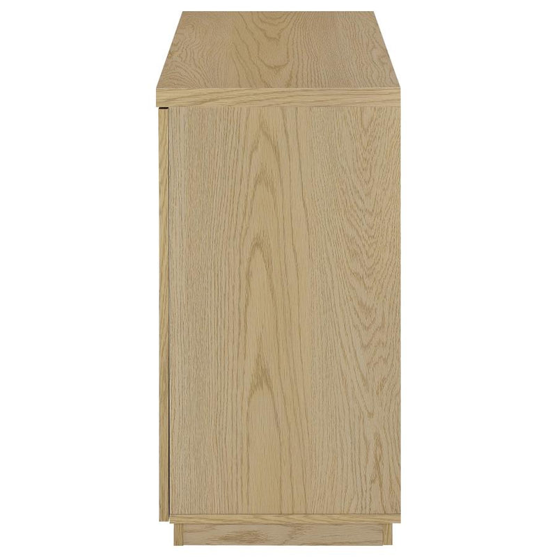 Tilbury 2-door Glass Front Accent Display Cabinet Light Oak-zoom-