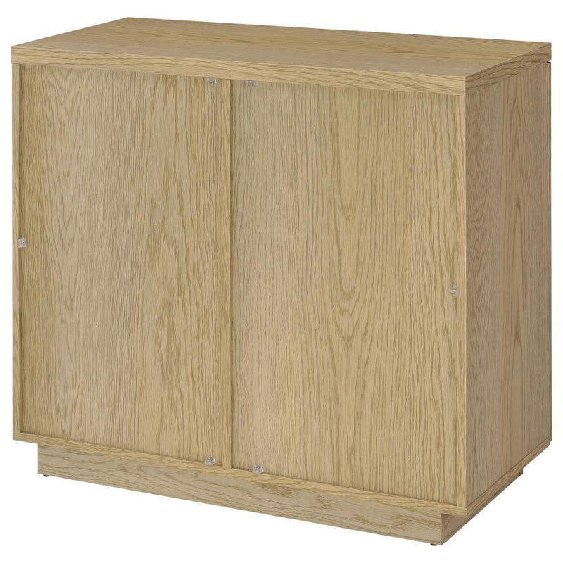 Tilbury 2-door Glass Front Accent Display Cabinet Light Oak-zoom-
