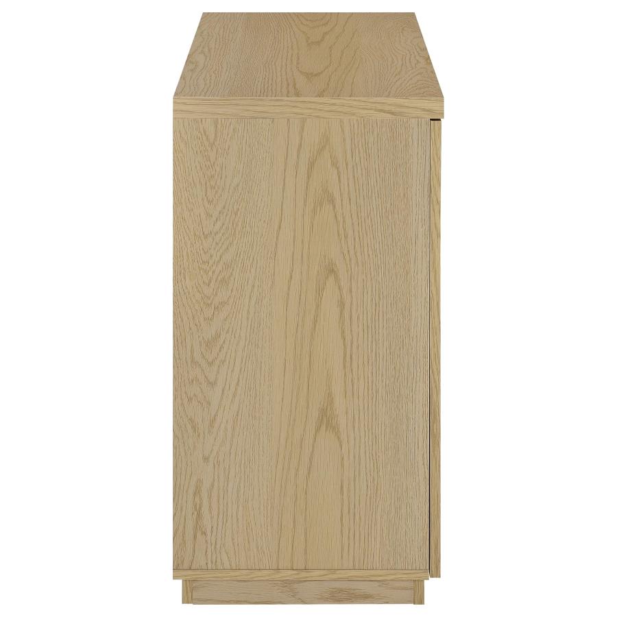 Tilbury 2-door Glass Front Accent Display Cabinet Light Oak-zoom-9
