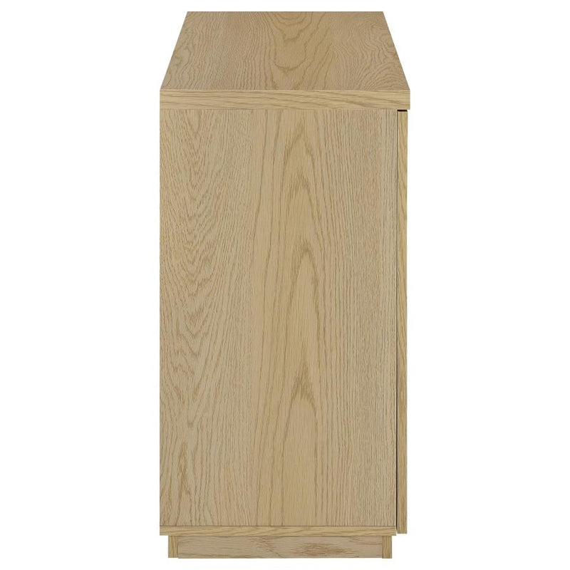 Tilbury 2-door Glass Front Accent Display Cabinet Light Oak-zoom-