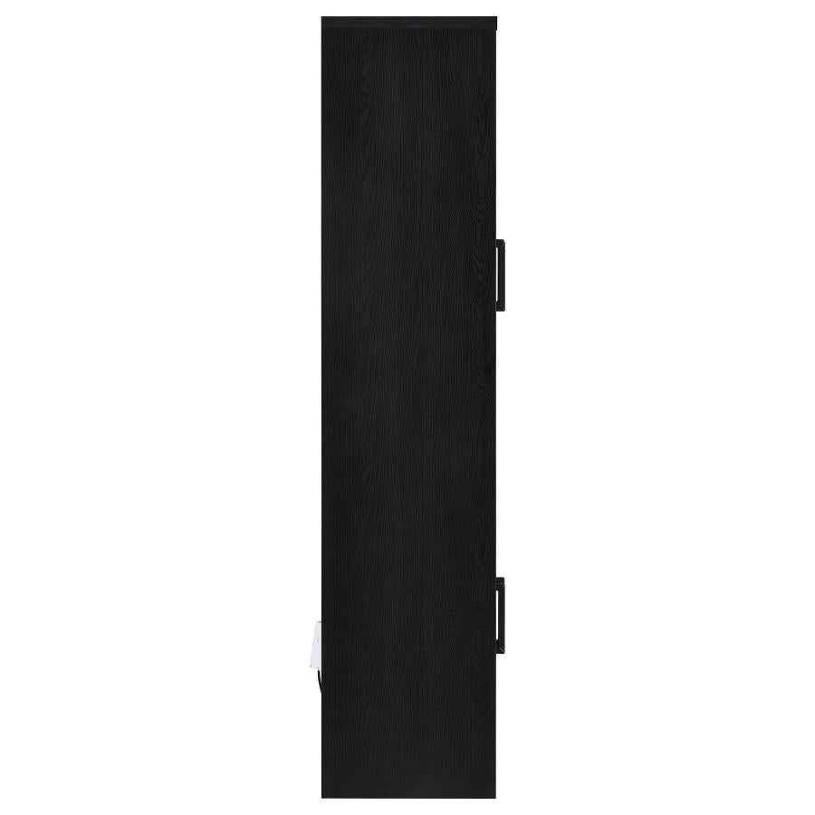 Riva 4-door Tall Accent Display Cabinet LED Lighting Black-zoom-10