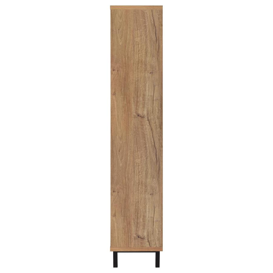 Teller 80-inch 4-door Tall Shoe Storage Cabinet Natural Oak-6