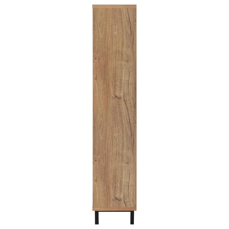 Teller 80-inch 4-door Tall Shoe Storage Cabinet Natural Oak-zoom-