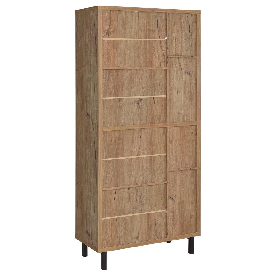 Teller 80-inch 4-door Tall Shoe Storage Cabinet Natural Oak-zoom-7