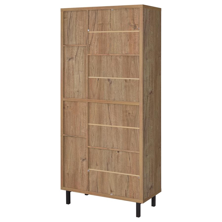 Teller 80-inch 4-door Tall Shoe Storage Cabinet Natural Oak-zoom-8