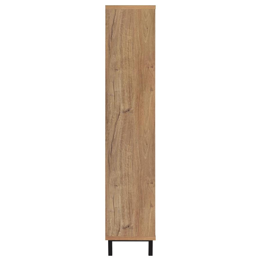 Teller 80-inch 4-door Tall Shoe Storage Cabinet Natural Oak-9