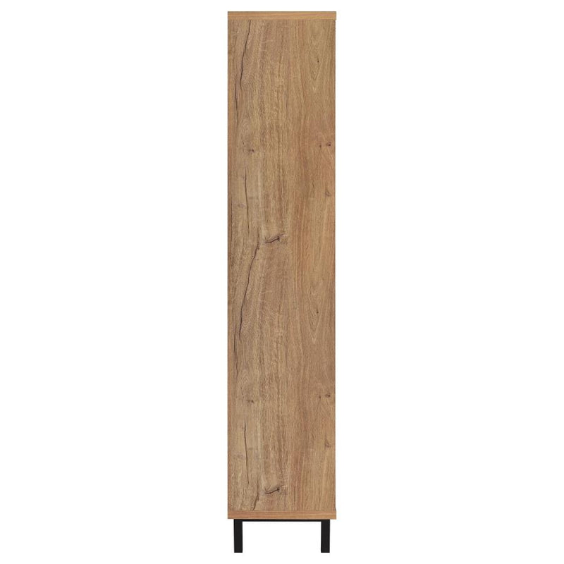 Teller 80-inch 4-door Tall Shoe Storage Cabinet Natural Oak-zoom-