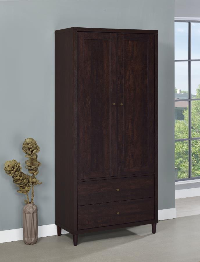 Wadeline 2-door Tall Accent Storage Cabinet Rustic Tobacco-zoom-2
