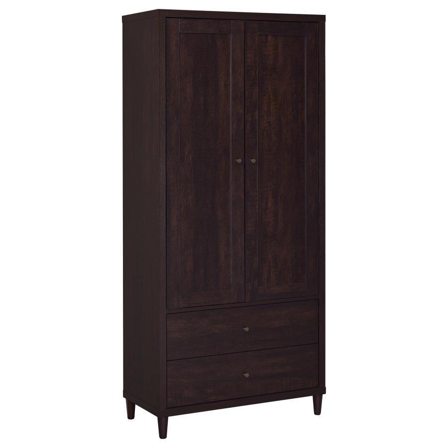 Wadeline 2-door Tall Accent Storage Cabinet Rustic Tobacco-1