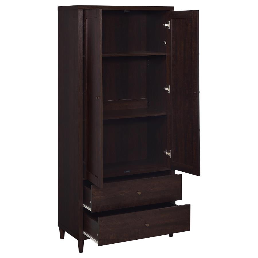 Wadeline 2-door Tall Accent Storage Cabinet Rustic Tobacco-zoom-3