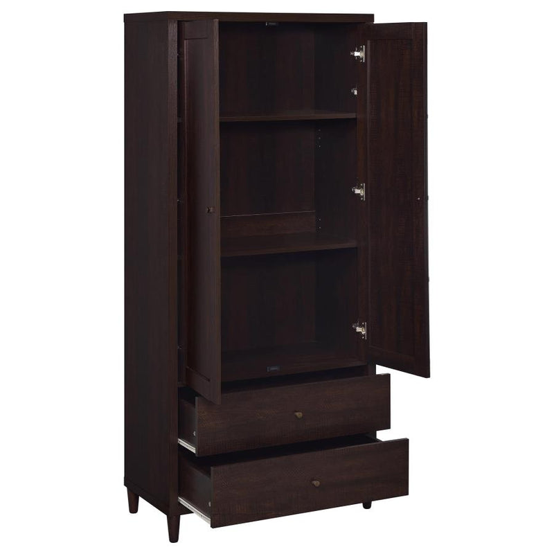 Wadeline 2-door Tall Accent Storage Cabinet Rustic Tobacco-zoom-