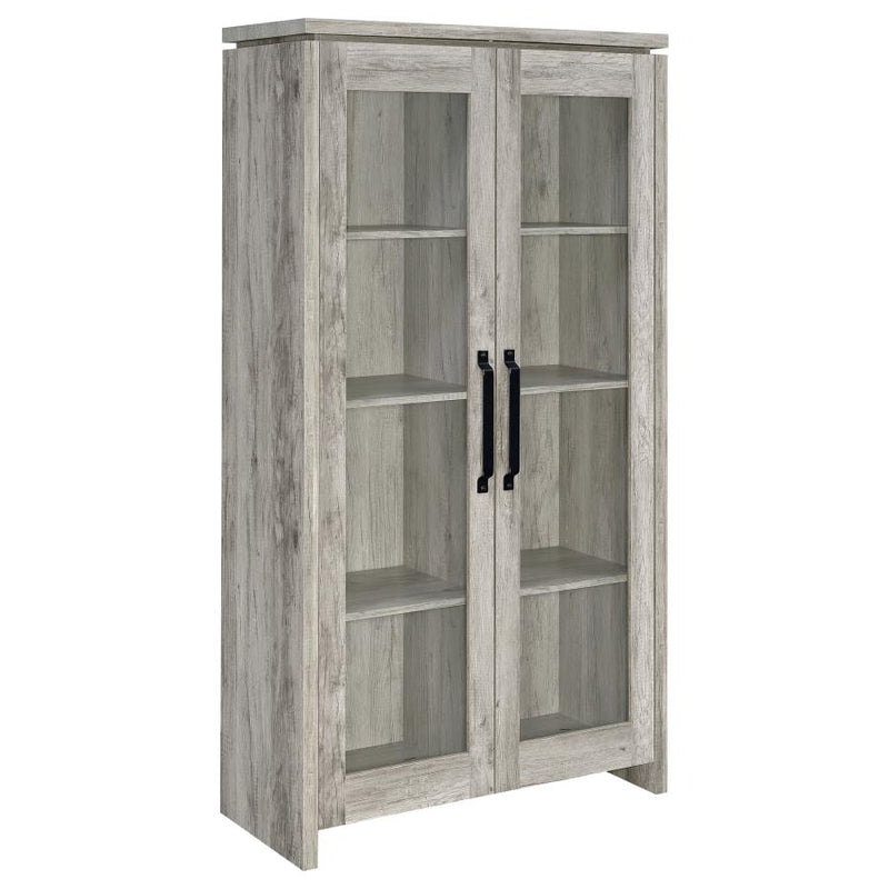 Alejo 2-door Engineered Wood Tall Cabinet Grey Driftwood-zoom-