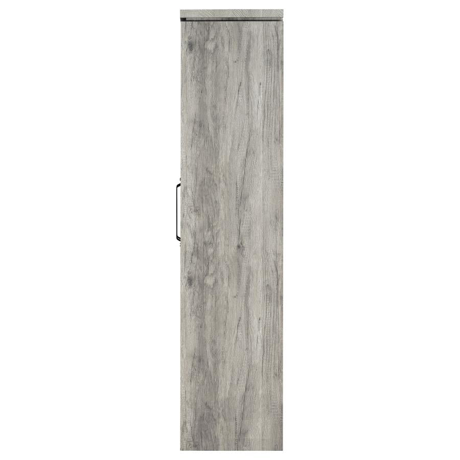 Alejo 2-door Engineered Wood Tall Cabinet Grey Driftwood-6