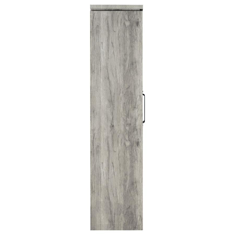 Alejo 2-door Engineered Wood Tall Cabinet Grey Driftwood-8