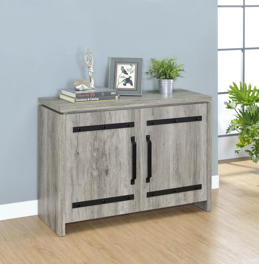 Enoch 2-door Engineered Wood Accent Cabinet Grey Driftwood-zoom-2