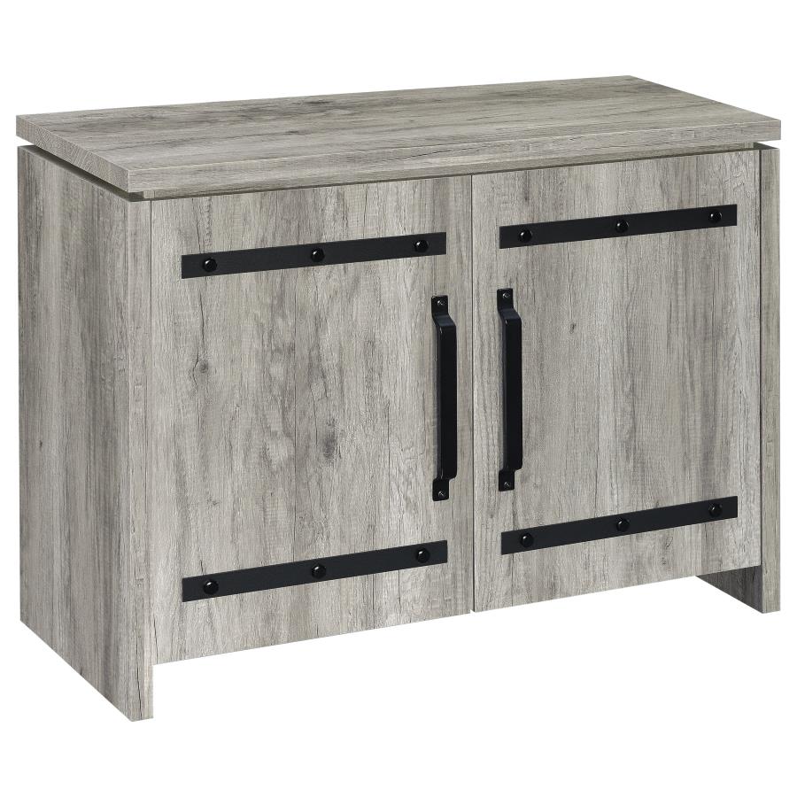Enoch 2-door Engineered Wood Accent Cabinet Grey Driftwood-1