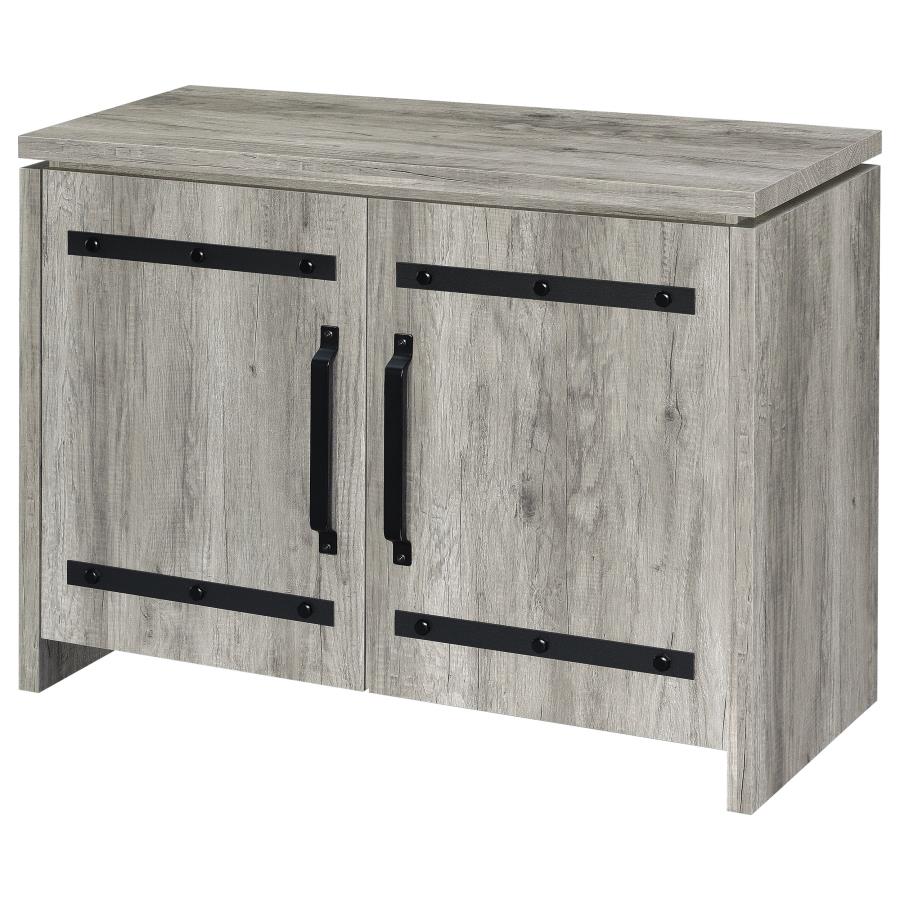 Enoch 2-door Engineered Wood Accent Cabinet Grey Driftwood-5