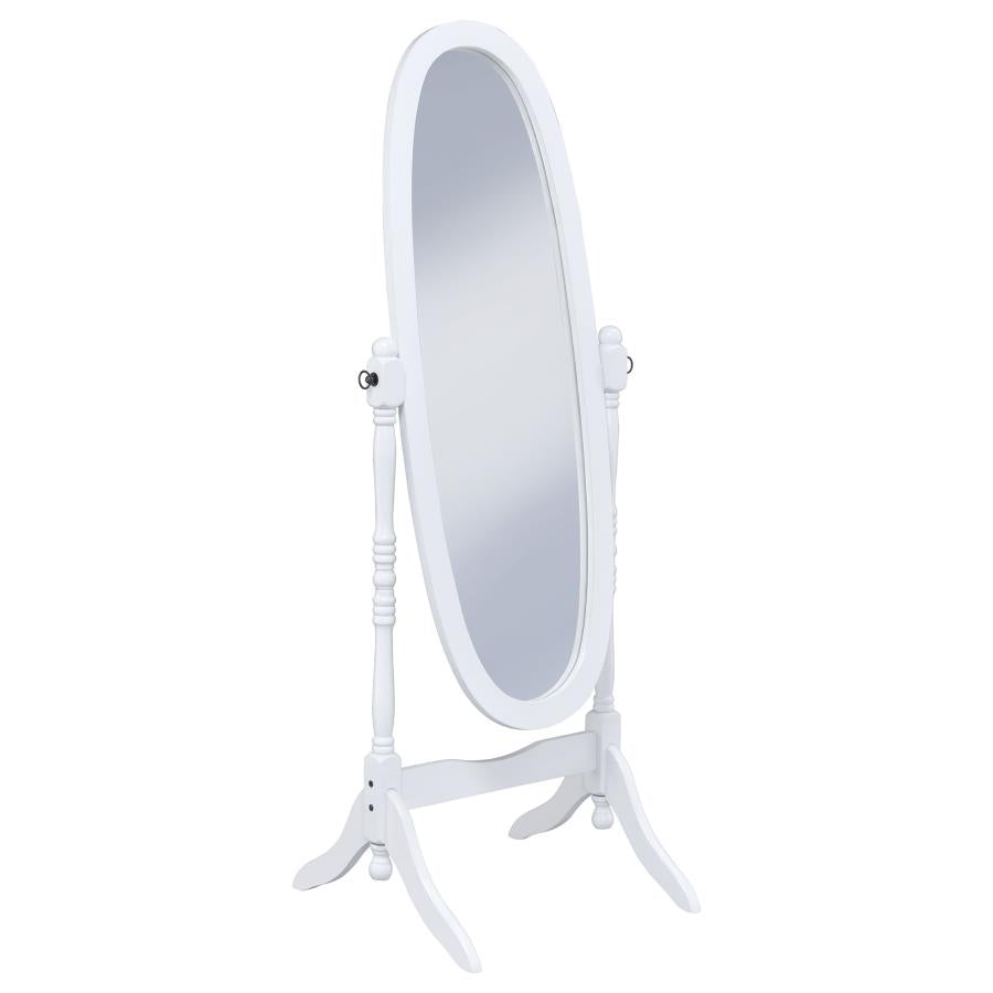 Foyet Wood Adjustable Full Length Cheval Mirror White-1