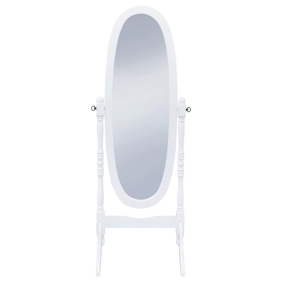 Foyet Wood Adjustable Full Length Cheval Mirror White-3