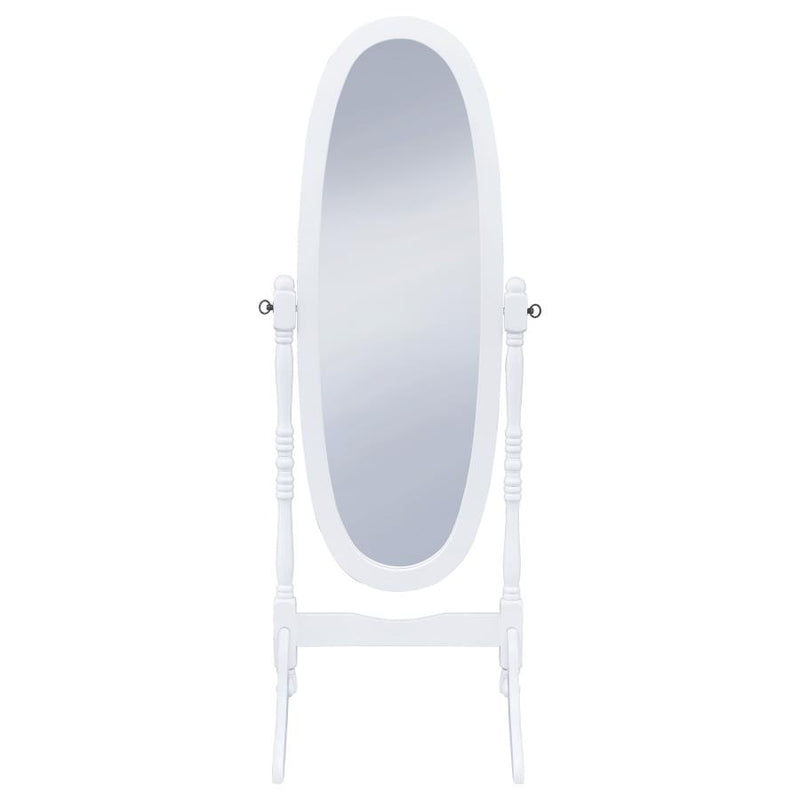 Foyet Wood Adjustable Full Length Cheval Mirror White-zoom-