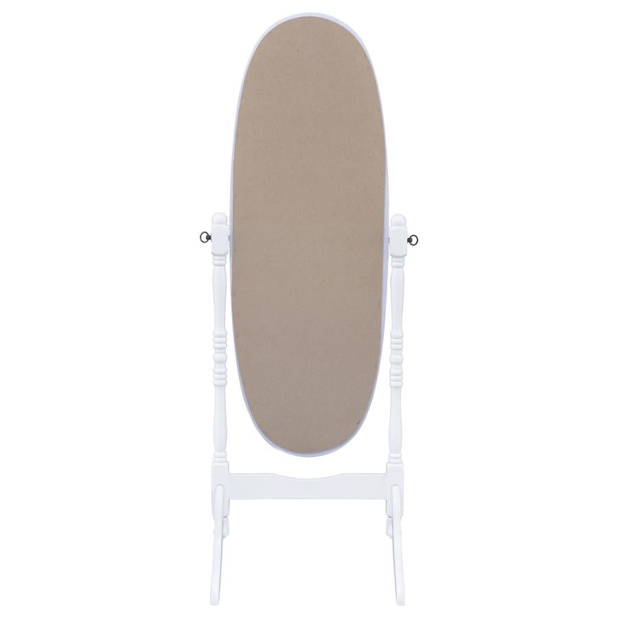 Foyet Wood Adjustable Full Length Cheval Mirror White-5