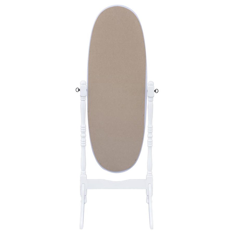 Foyet Wood Adjustable Full Length Cheval Mirror White-zoom-
