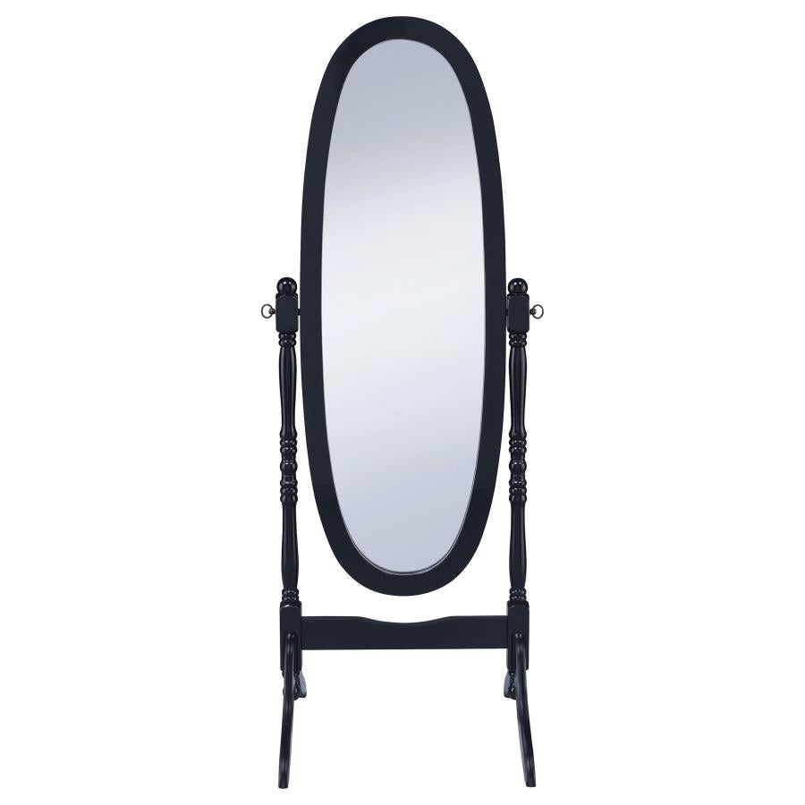 Foyet Wood Adjustable Full Length Cheval Mirror Black-3