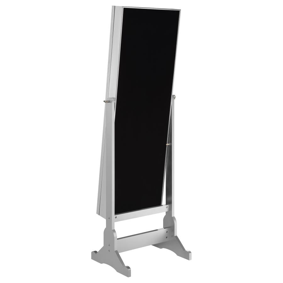 Moore Cheval Mirror with Jewelry Storage Silver-zoom-9