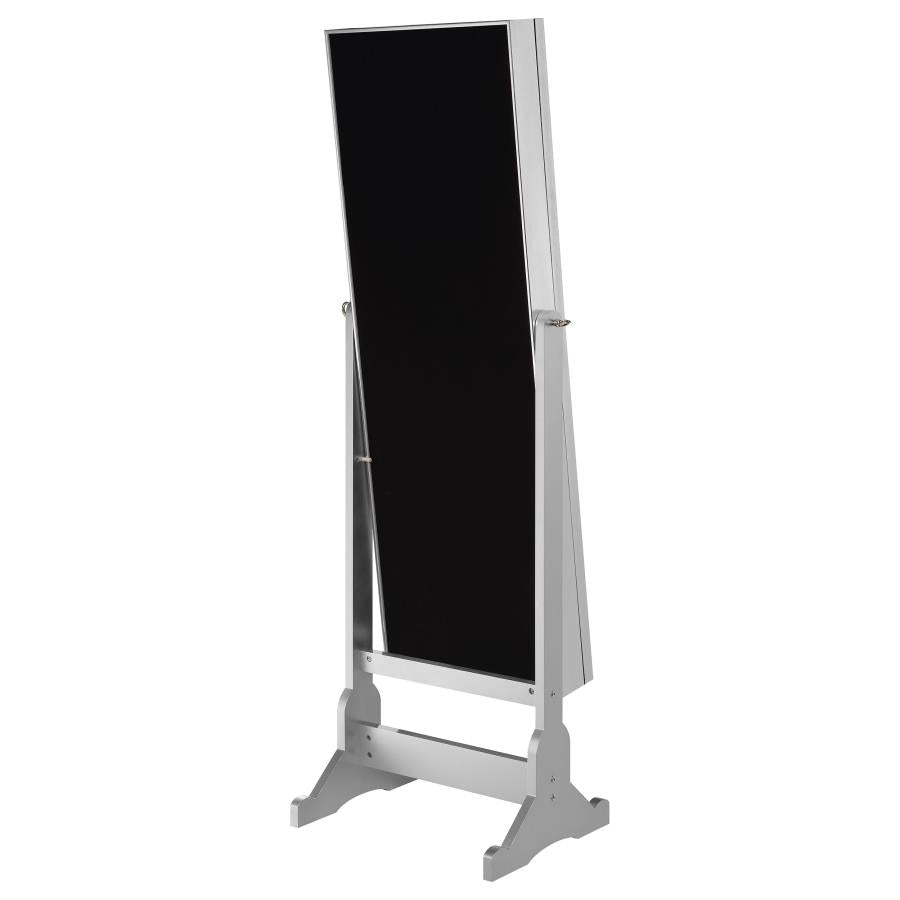 Moore Cheval Mirror with Jewelry Storage Silver-11