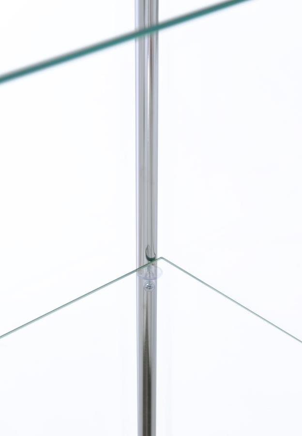 Bellatrix 3-shelf Clear Glass Curio Cabinet White-zoom-
