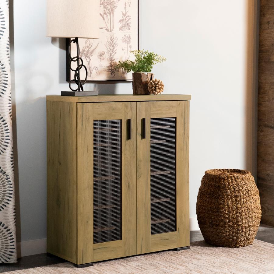 Bristol 6-shelf Engineered Wood Shoe Cabinet Golden Oak-2