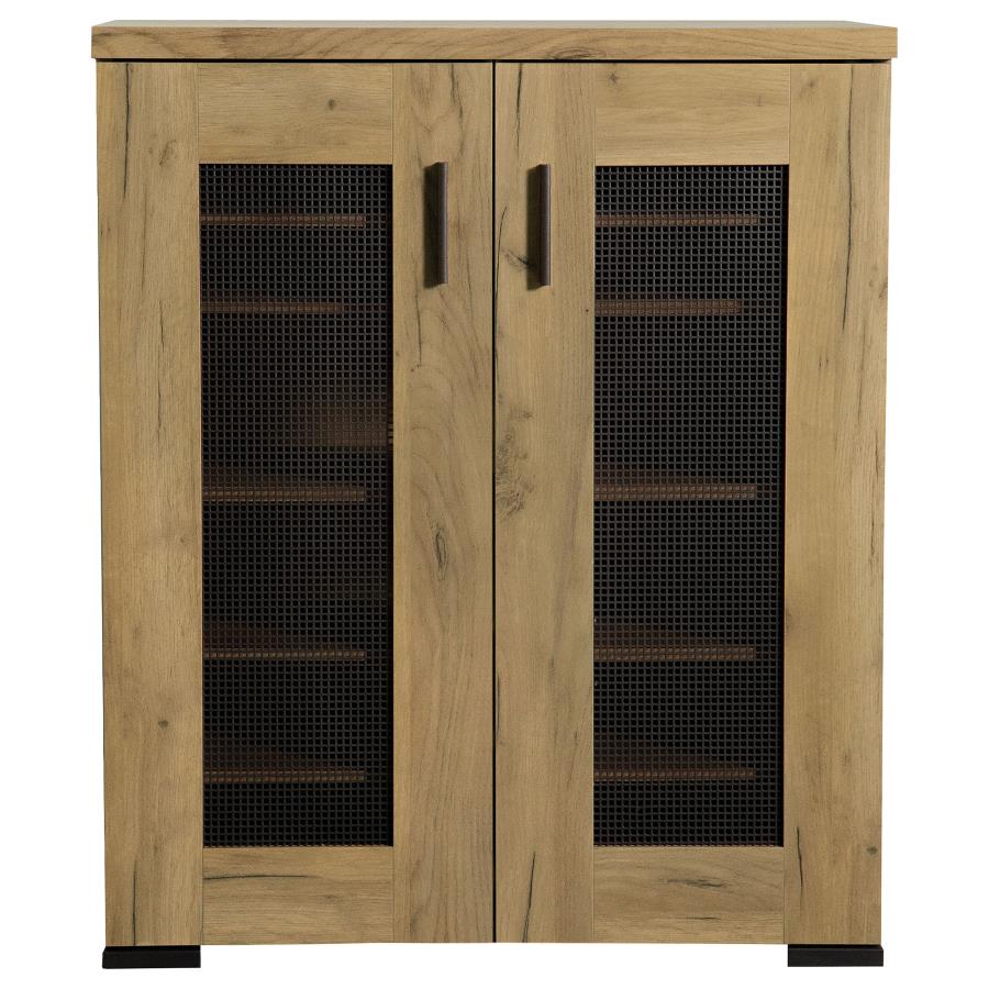 Bristol 6-shelf Engineered Wood Shoe Cabinet Golden Oak-3
