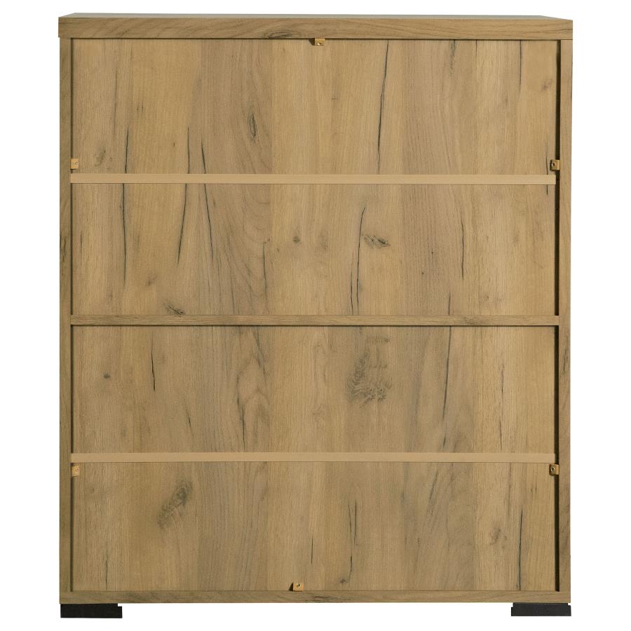 Bristol 6-shelf Engineered Wood Shoe Cabinet Golden Oak-7