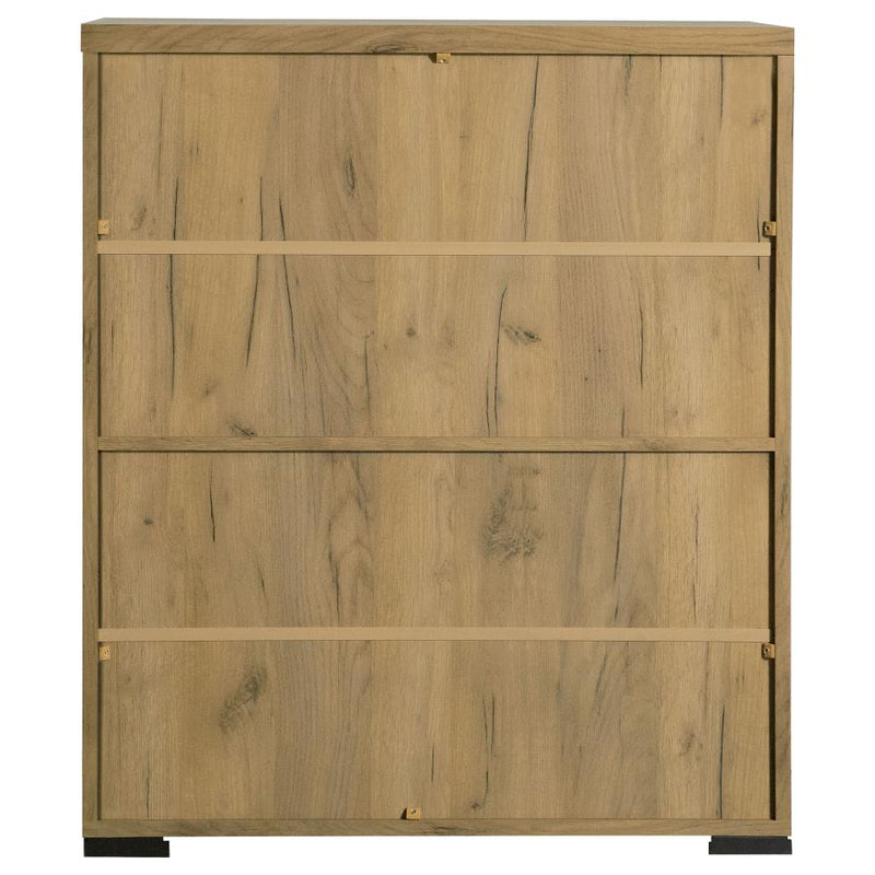 Bristol 6-shelf Engineered Wood Shoe Cabinet Golden Oak-zoom-