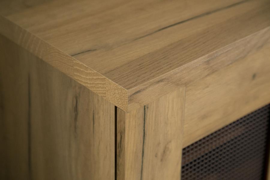 Bristol 6-shelf Engineered Wood Shoe Cabinet Golden Oak-13
