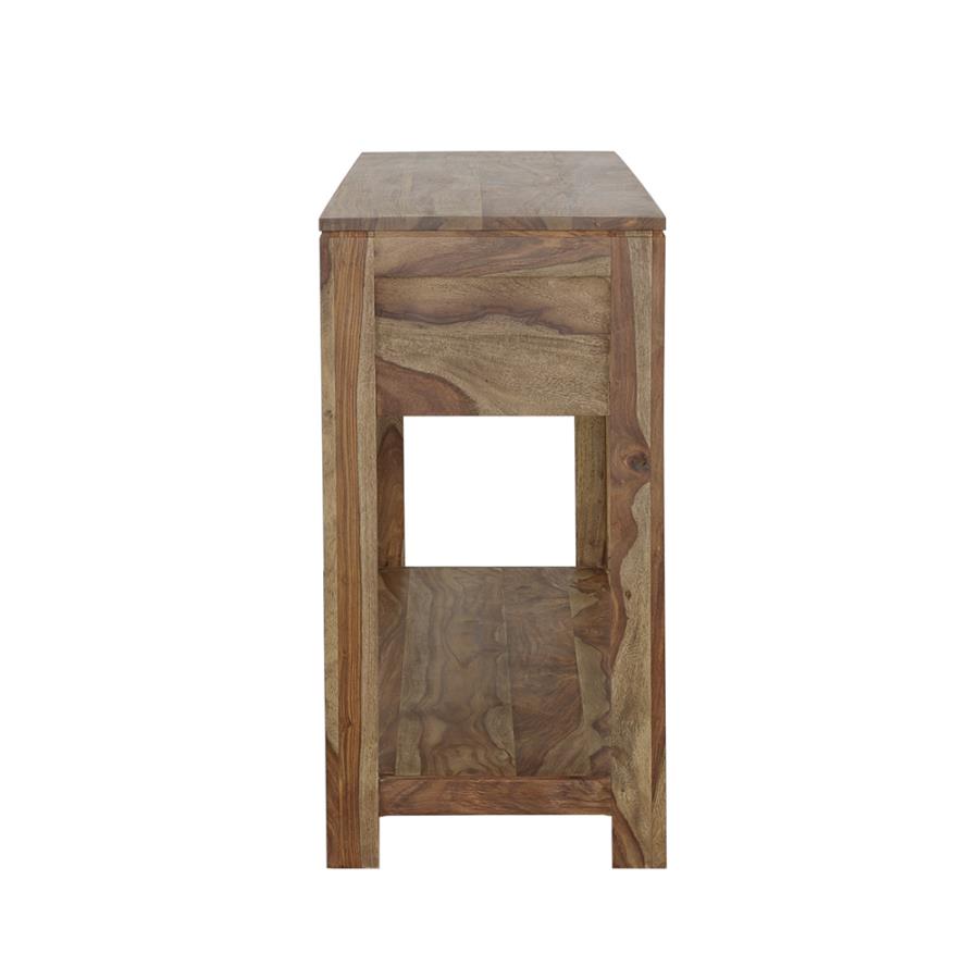 Esther 3-drawer Wood Console Table Natural Sheesham-zoom-7