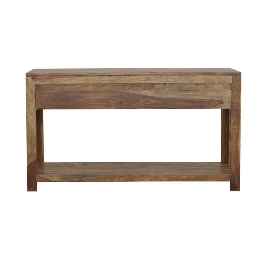 Esther 3-drawer Wood Console Table Natural Sheesham-zoom-8