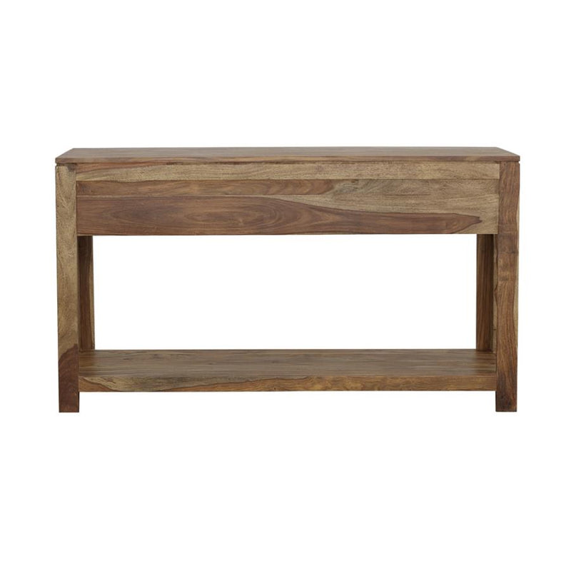 Esther 3-drawer Wood Console Table Natural Sheesham-zoom-