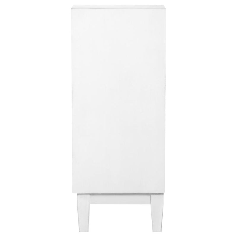 Gambon 2-door Wood Honeycomb Pattern Accent Cabinet White-zoom-