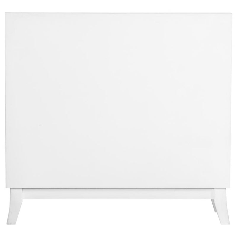 Gambon 2-door Wood Honeycomb Pattern Accent Cabinet White-zoom-