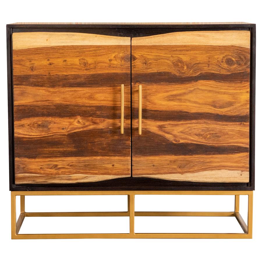 Zara 2-door 40-inch Wood Accent Storage Cabinet Black Walnut-zoom-1