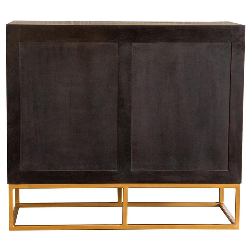 Zara 2-door 40-inch Wood Accent Storage Cabinet Black Walnut-zoom-