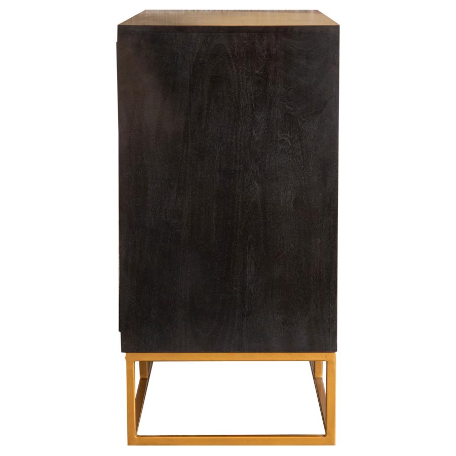 Zara 2-door 40-inch Wood Accent Storage Cabinet Black Walnut-zoom-4