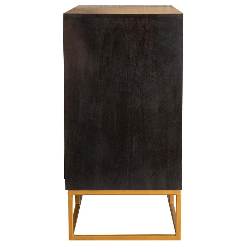 Zara 2-door 40-inch Wood Accent Storage Cabinet Black Walnut-zoom-