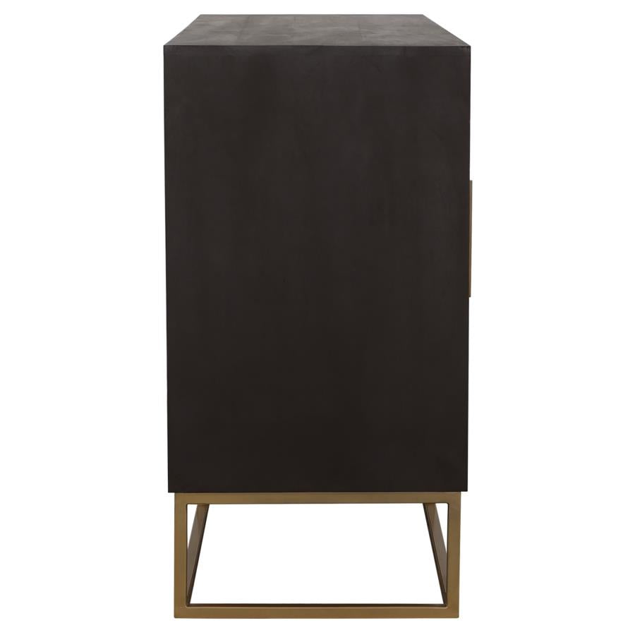 Zara 2-door 57-inch Wood Accent Storage Cabinet Black Walnut-zoom-6